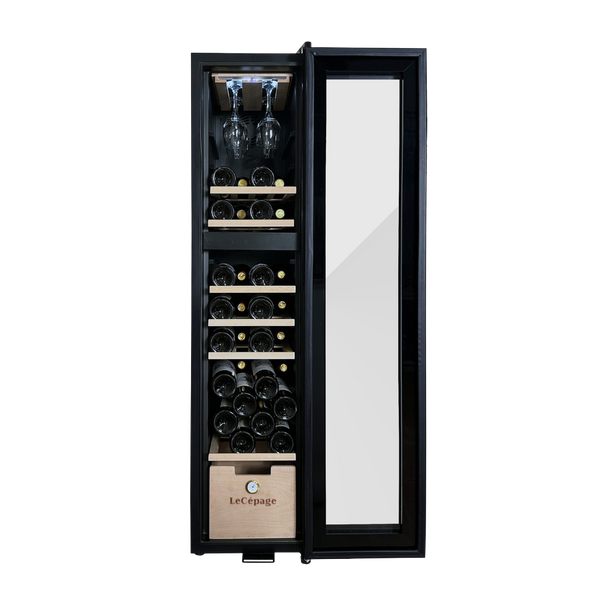 AGCS70VN2Z Cave à vin 2 zones faible largeur jusqu'à 68 bouteilles LeCépage