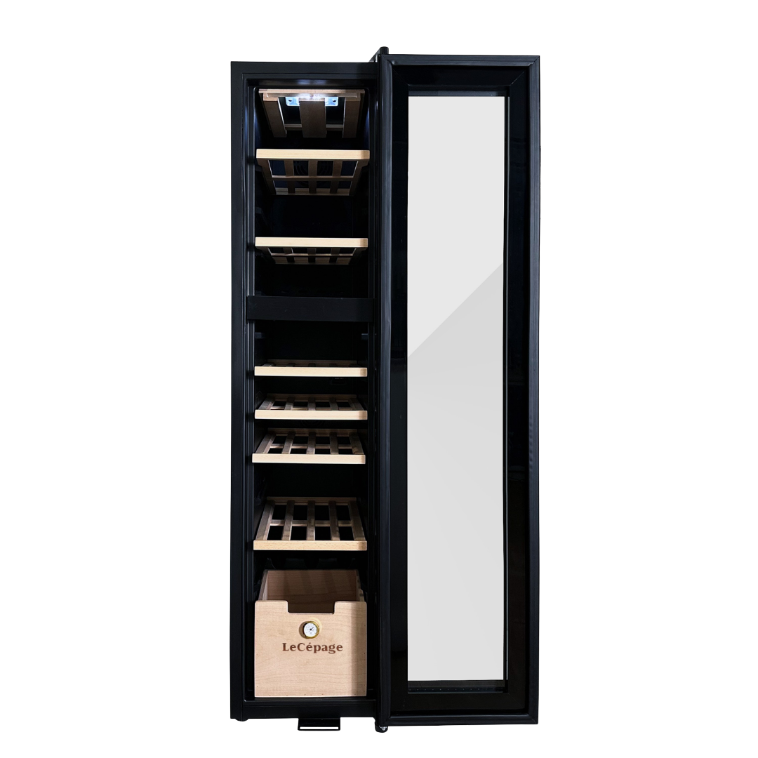 AGCS70VN2Z Cave à vin 2 zones faible largeur jusqu'à 68 bouteilles LeCépage