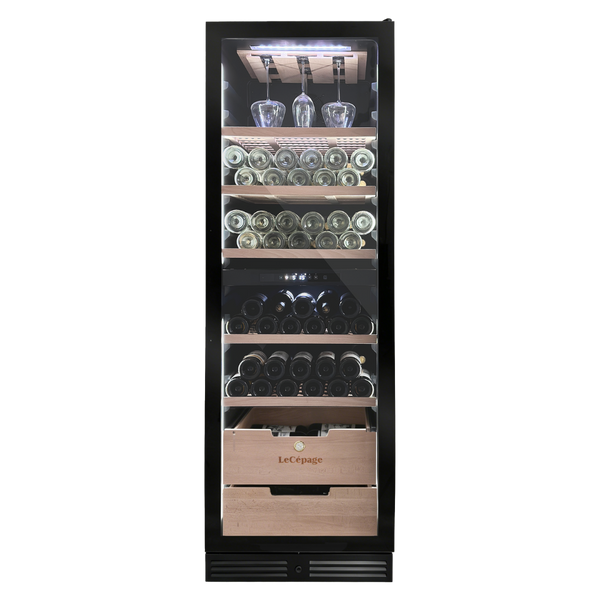Lécépage Cave à vin enchassable AGCV210VN2ZBI – 209 bouteilles – Double zone