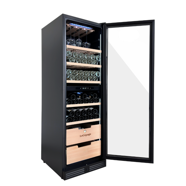 Lécépage Cave à vin enchassable AGCV210VN2ZBI – 209 bouteilles – Double zone