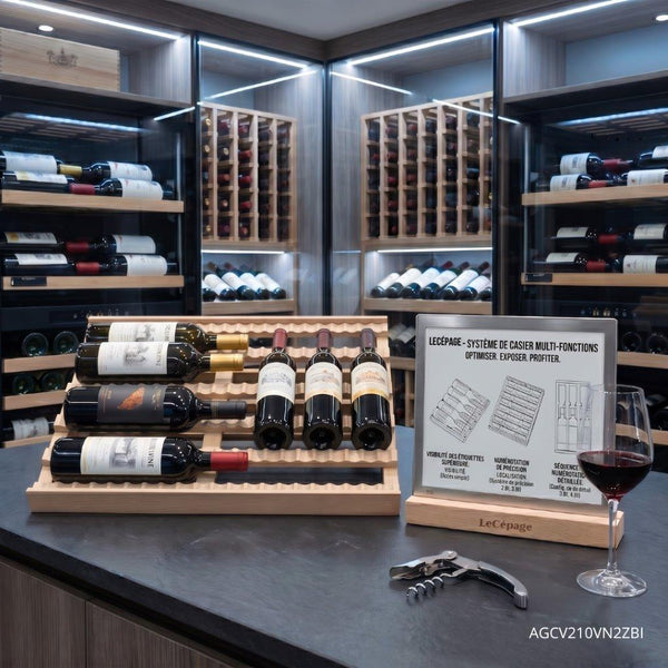 Lécépage Cave à vin enchassable AGCV210VN2ZBI – 209 bouteilles – Double zone