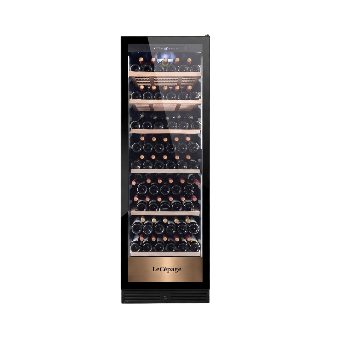 Cave à vin de vieillissement AGCV220VN1ZBI Lecépage 209 bouteilles Porte verre noire