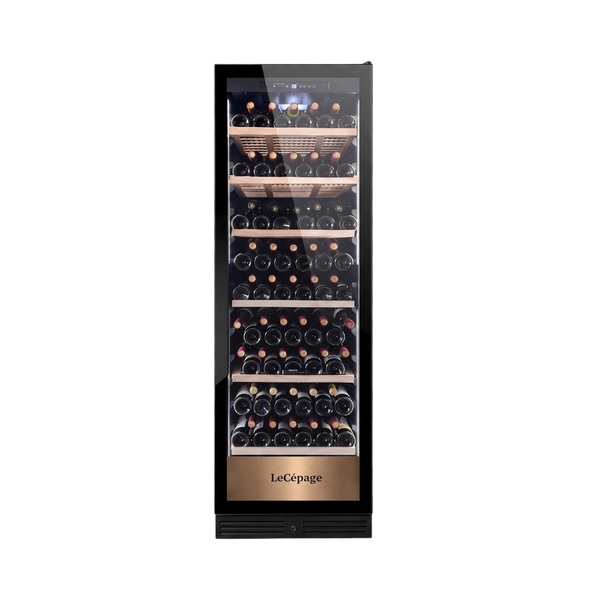 Cave à vin de vieillissement AGCV220VN1ZBI Lecépage 209 bouteilles Porte verre noire