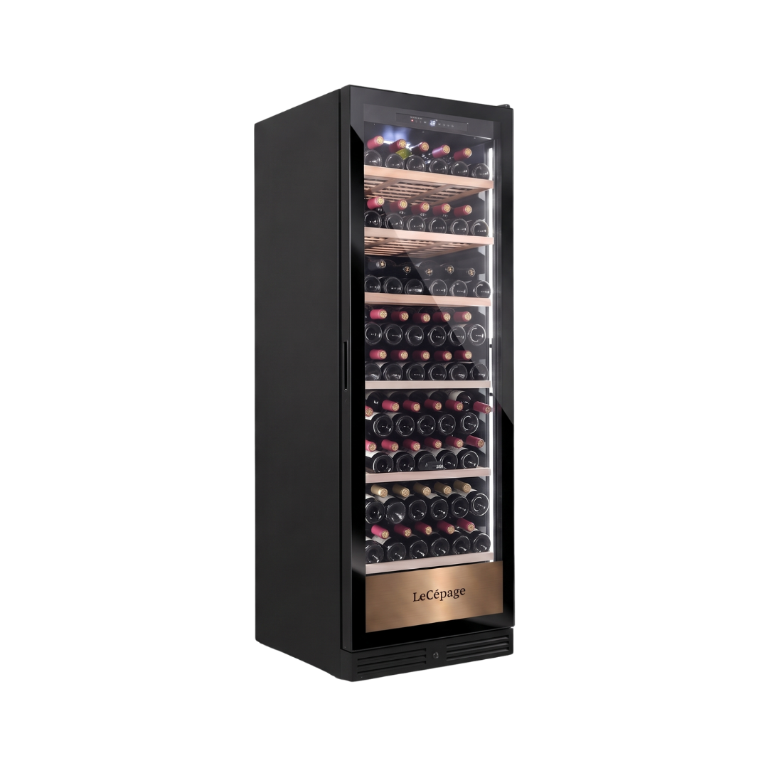 Cave à vin de vieillissement AGCV220VN1ZBI Lecépage 209 bouteilles Porte verre noire