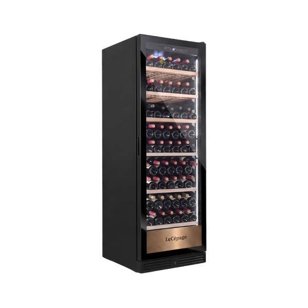 Cave à vin de vieillissement AGCV220VN1ZBI Lecépage 209 bouteilles Porte verre noire