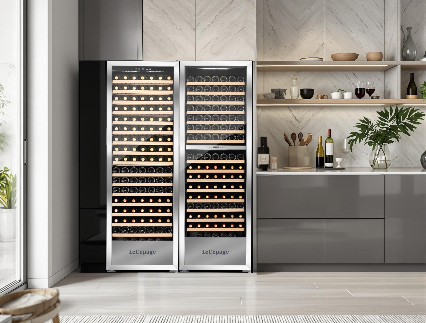 AGJ268VX2ZFS 216 Bouteilles Double Zone Polyvalente | LeCépage