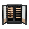 AGJ40VN2SBBU cave à vin double zone - clayettes en bois